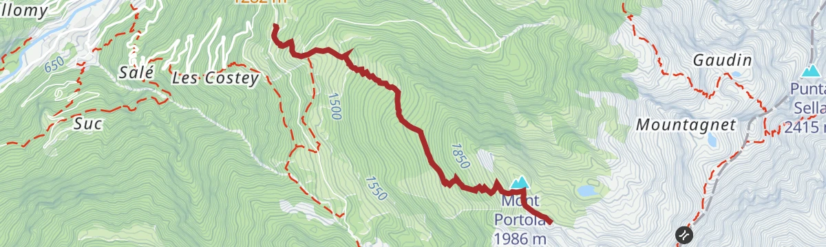 Route map: Costa Portola